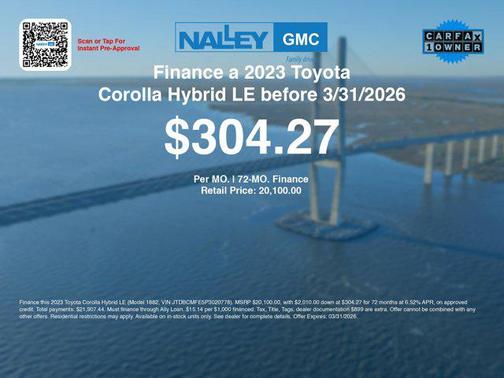 Classic Silver Metallic 2023 Toyota Corolla Hybrid LE