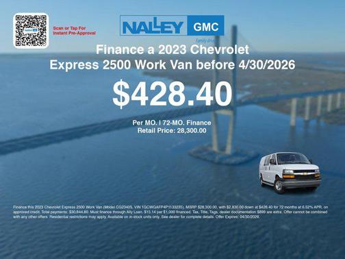 Summit White 2023 Chevrolet Express 2500 RWD 2500 Regular Wheelbase WT