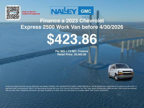 Summit White 2023 Chevrolet Express 2500 RWD 2500 Regular Wheelbase WT