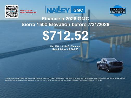 Downpour Metallic 2026 GMC Sierra 1500 Elevation