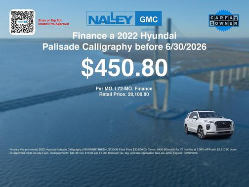 Hyper White 2022 Hyundai PALISADE Calligraphy
