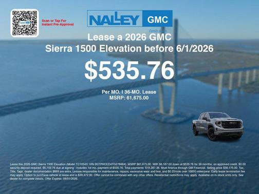 Sterling Metallic 2026 GMC Sierra 1500 Elevation