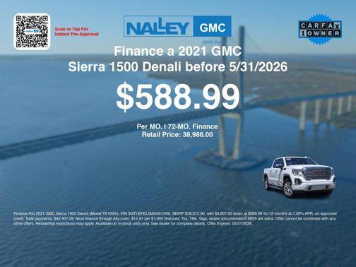 White Frost Tricoat 2021 GMC Sierra 1500 Denali