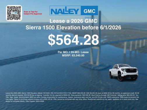 Summit White 2026 GMC Sierra 1500 Elevation