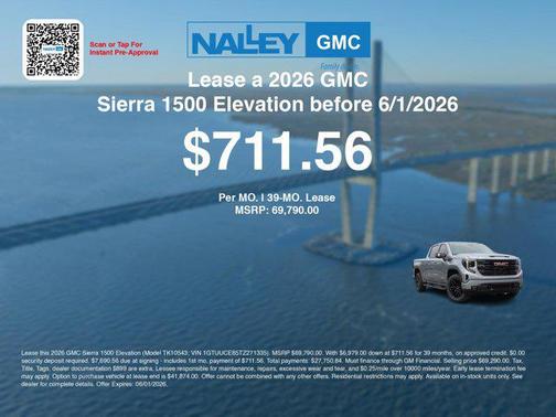 Sterling Metallic 2026 GMC Sierra 1500 Elevation