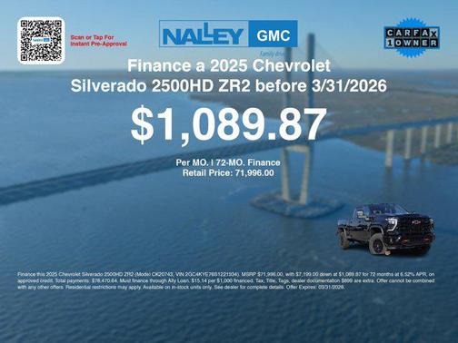 2025 Chevrolet Silverado 2500 4WD Crew Cab Standard Bed ZR2