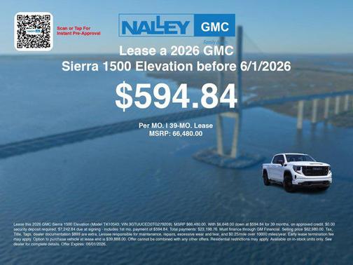 Summit White 2026 GMC Sierra 1500 Elevation