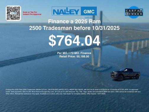 2025 RAM 2500 Tradesman Crew Cab 4x4 6'4' Box