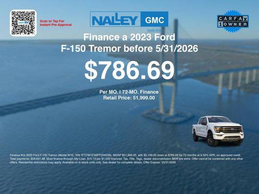 Oxford White 2023 Ford F-150 Tremor