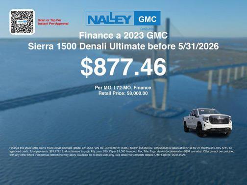 White Frost Tricoat 2023 GMC Sierra 1500 Denali Ultimate