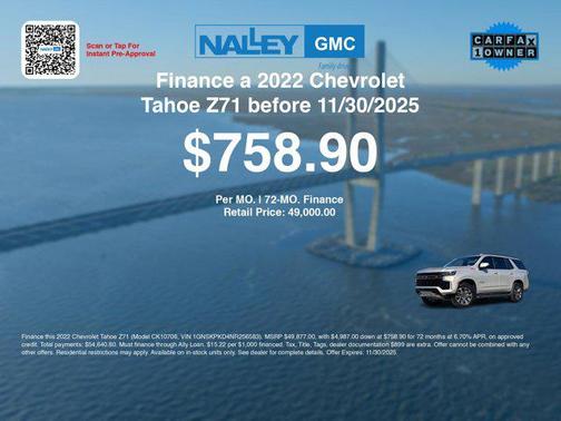 2022 Chevrolet Tahoe 4WD Z71