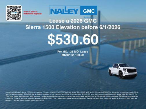 Summit White 2026 GMC Sierra 1500 Elevation