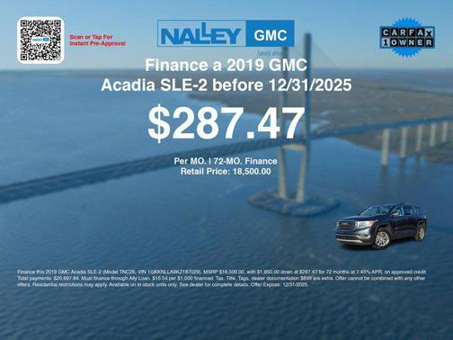 2019 GMC Acadia SLE-2