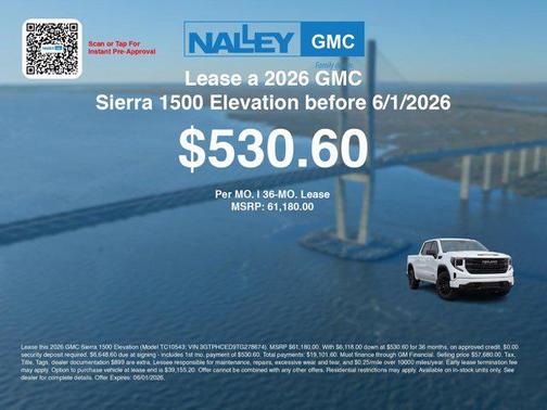 Summit White 2026 GMC Sierra 1500 Elevation