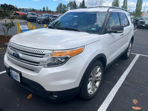 White Platinum Metallic Tri-Coat 2014 Ford Explorer XLT