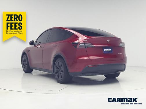 Red 2025 Tesla Model Y Long Range
