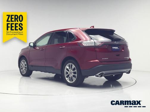 Red 2015 Ford Edge Titanium