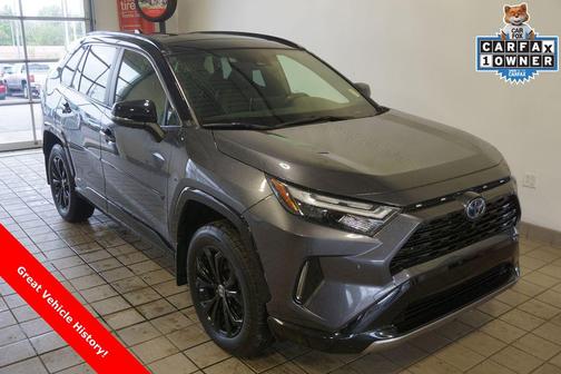 Magnetic Gray Metallic/Midnight Black Metallic 2022 Toyota RAV4 Hybrid SE