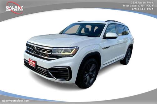 Oryx White Pearl Effect 2021 Volkswagen Atlas 3.6 V6 SE w/ Technology R-Line