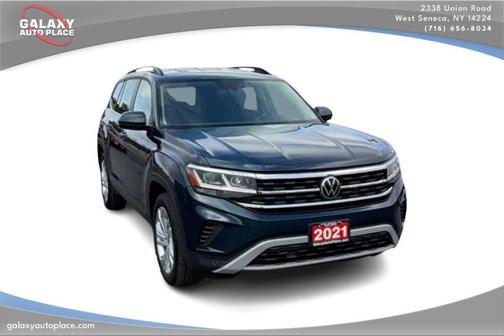Tourmaline Blue Metallic 2021 Volkswagen Atlas 3.6 V6 SE w/ Technology