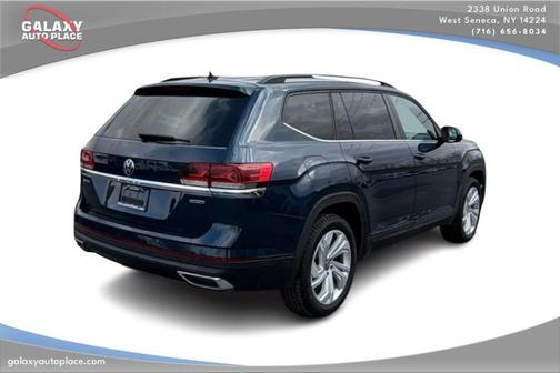 Tourmaline Blue Metallic 2021 Volkswagen Atlas 3.6 V6 SE w/ Technology