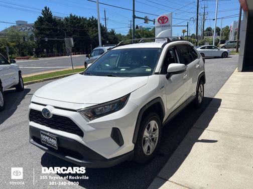 Super White 2019 Toyota RAV4 Hybrid LE