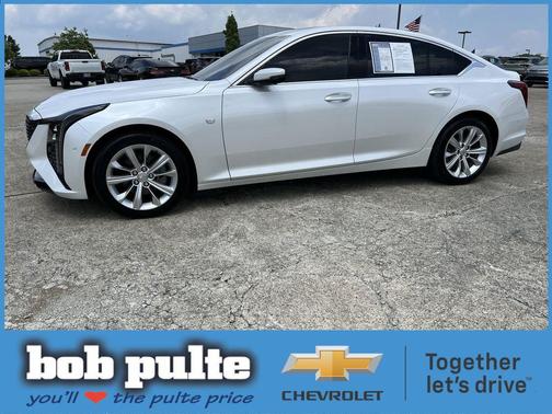 Crystal White Tricoat 2025 Cadillac CT5 Premium Luxury