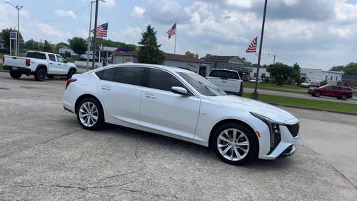 Crystal White Tricoat 2025 Cadillac CT5 Premium Luxury