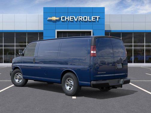 Dark Blue Metallic 2025 Chevrolet Express 3500 RWD 3500 Regular Wheelbase WT
