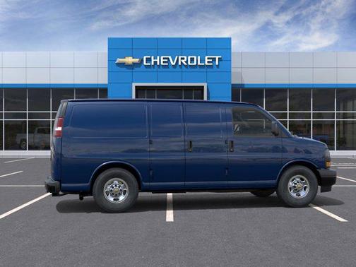 Dark Blue Metallic 2025 Chevrolet Express 3500 RWD 3500 Regular Wheelbase WT