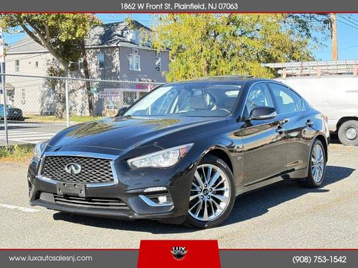 Black 2019 INFINITI Q50 3.0t LUXE