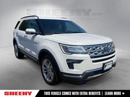 White Platinum Clearcoat Metallic 2019 Ford Explorer Limited