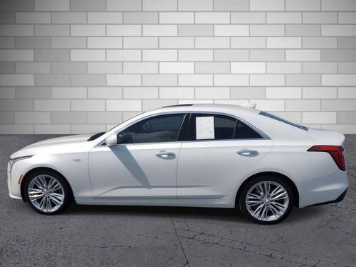 Crystal White Tricoat 2023 Cadillac CT4 Premium Luxury