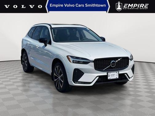 Crystal White Metallic 2024 Volvo XC60 B5 Plus Dark Theme