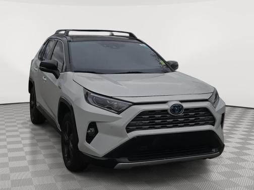 Blizzard Pearl w/Midnight Black Roof 2020 Toyota RAV4 Hybrid SE