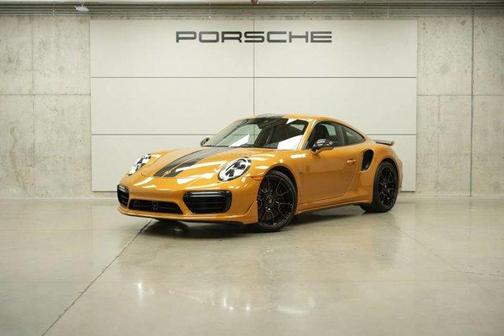 Golden Yellow 2018 Porsche 911 Turbo S