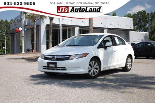 White 2012 Honda Civic LX