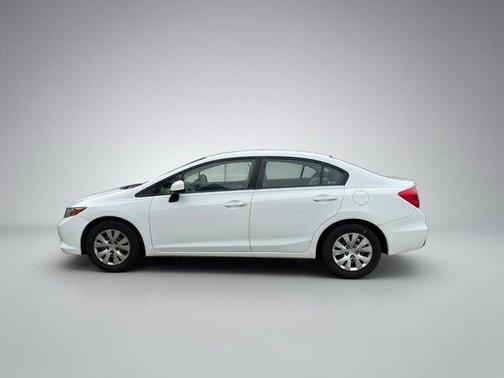 White 2012 Honda Civic LX