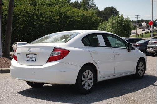 White 2012 Honda Civic LX