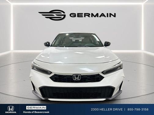 Platinum White Pearl 2026 Honda Civic Hybrid Sport Touring