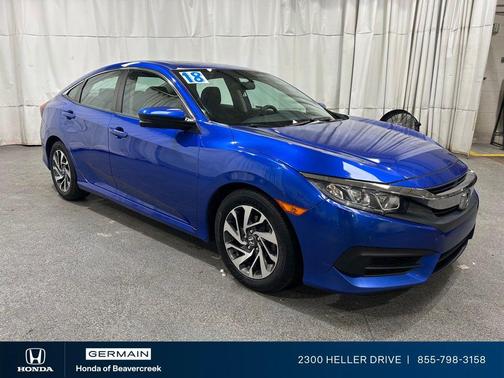 Aegean Blue Metallic 2018 Honda Civic EX
