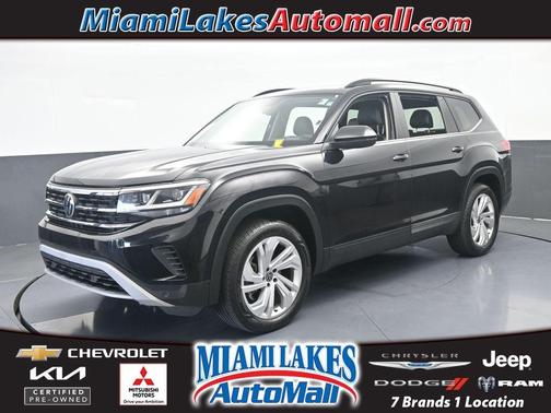Deep Black Pearl Effect 2021 Volkswagen Atlas 2.0T SE w/Technology