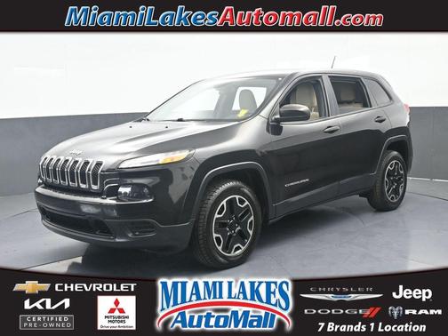 Brilliant Black Crystal Pearlcoat 2016 Jeep Cherokee Sport