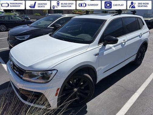 Pure White 2021 Volkswagen Tiguan 2.0T SE R-Line Black