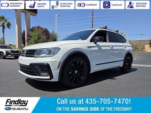 Pure White 2021 Volkswagen Tiguan 2.0T SE R-Line Black