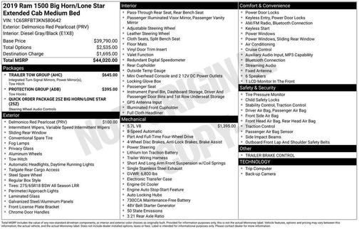 2019 RAM 1500 Big Horn