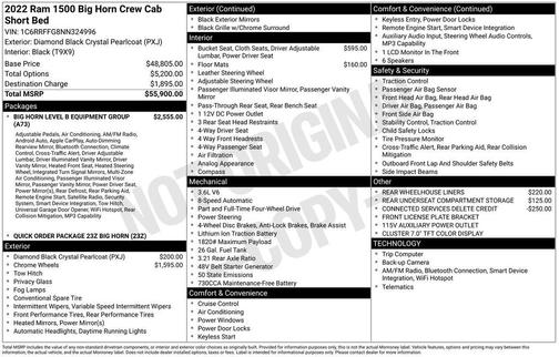 2022 RAM 1500 Big Horn