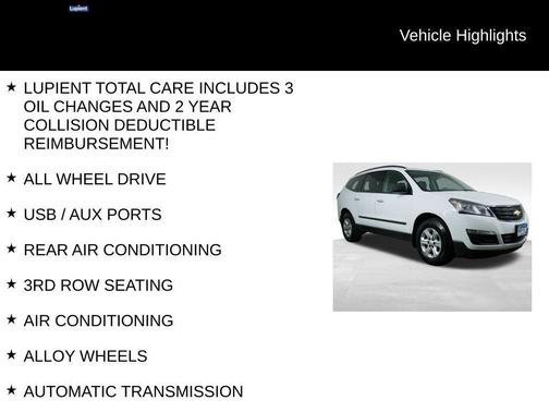 Summit White 2016 Chevrolet Traverse LS