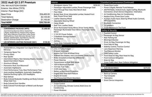 2022 Audi Q3 40 Premium