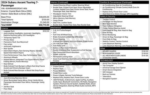 2024 Subaru Ascent Touring